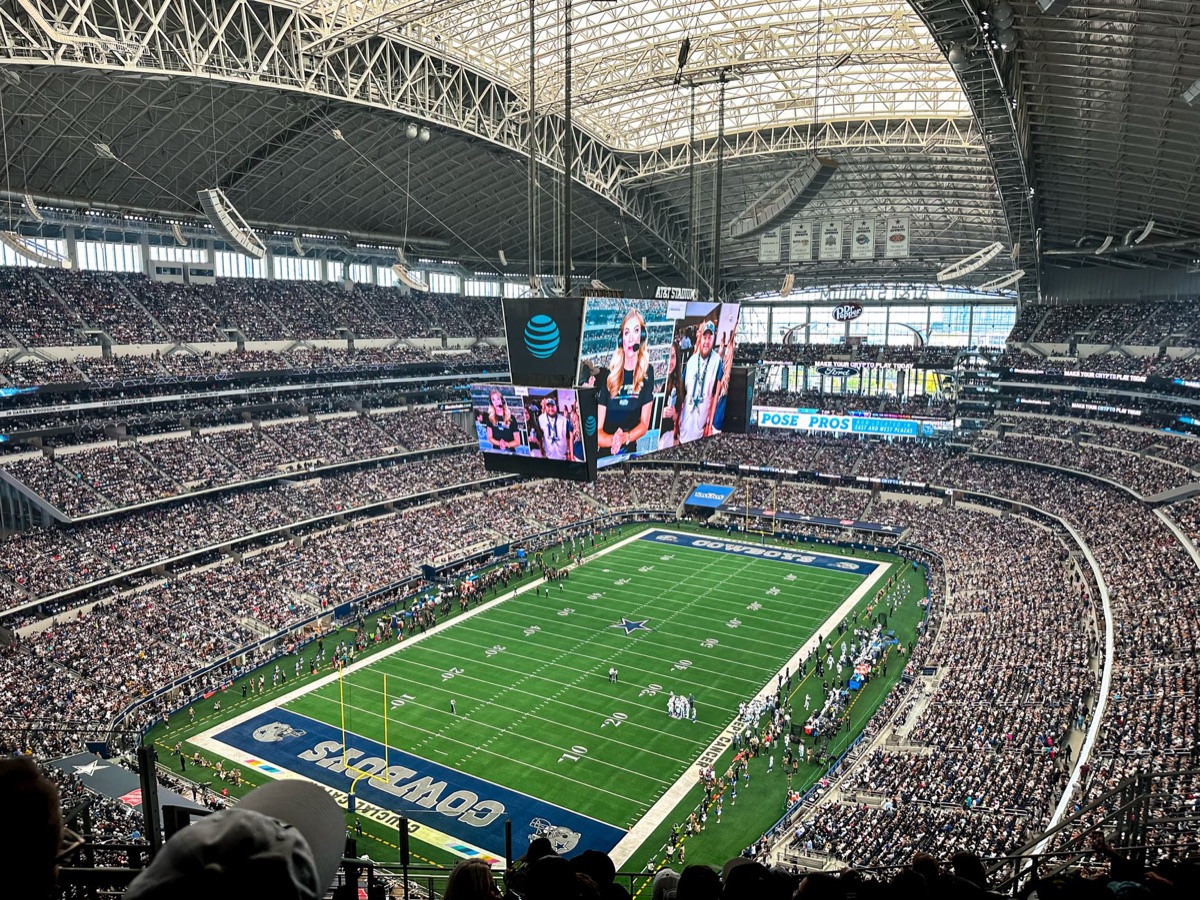 NFL game action at Allegiant Stadium