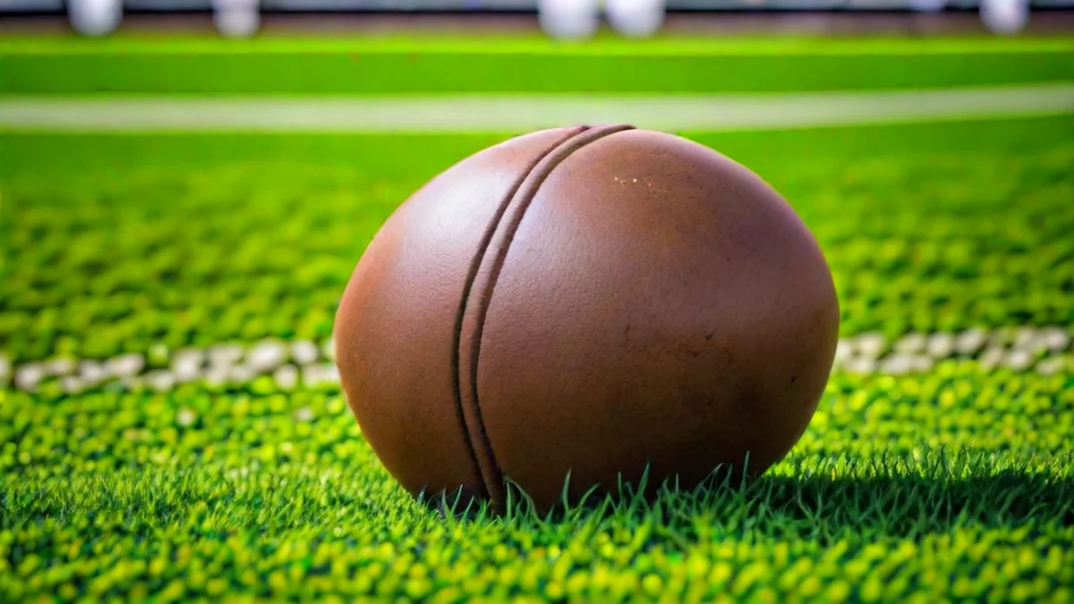 Un grupo de jugadores juega fútbol americano en un campo de césped.