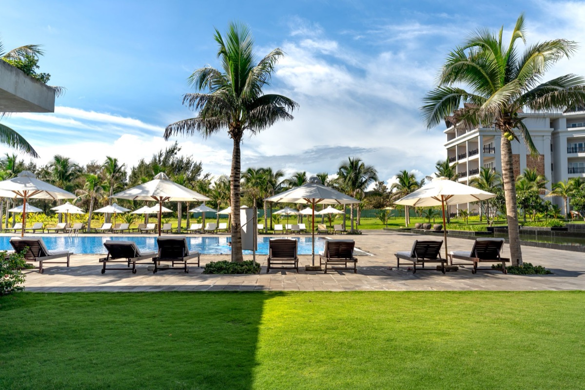 Hotel Pool with Water Features