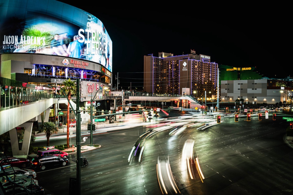 Las Vegas skyline with neon lights