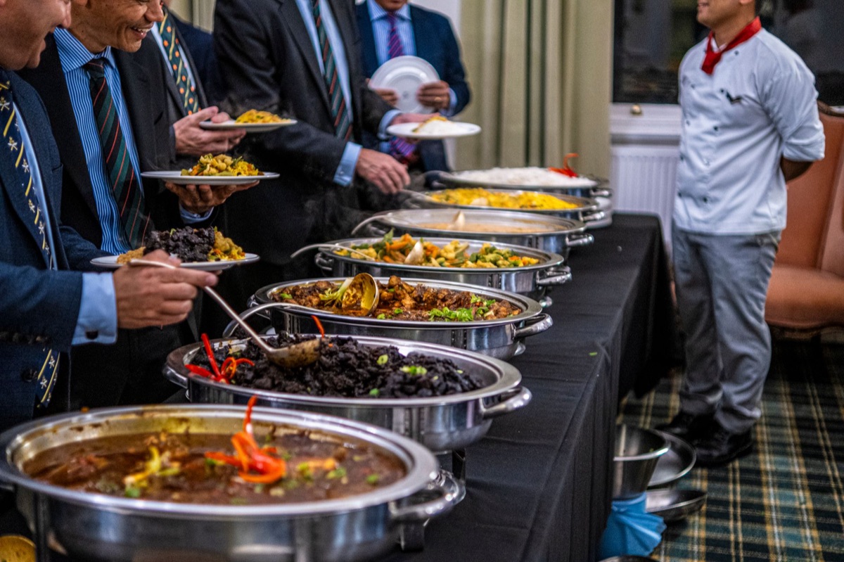 piatti gourmet su un buffet