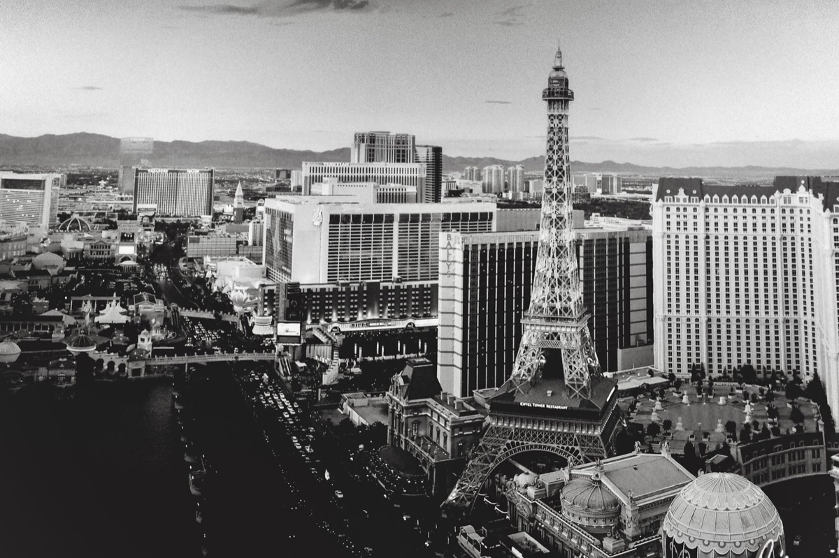 fachada histórica de um hotel em Las Vegas