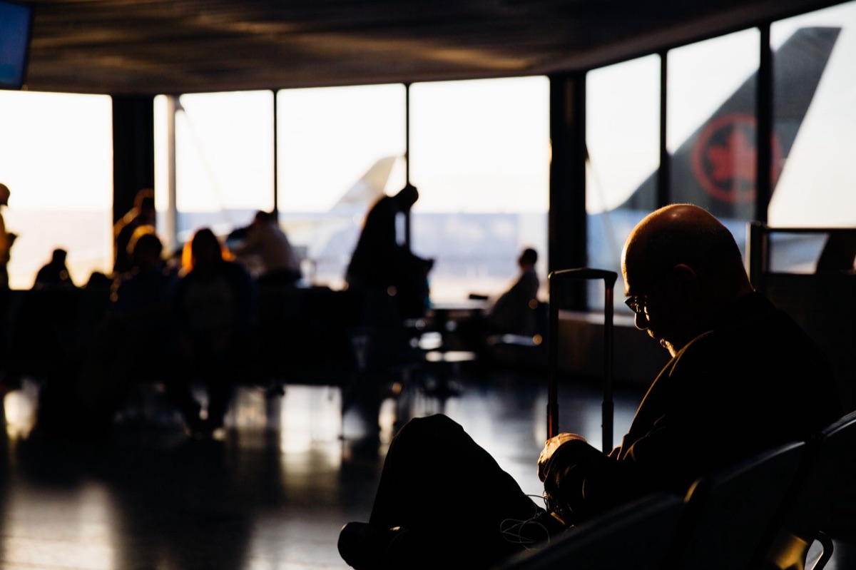airline seat in airport terminal