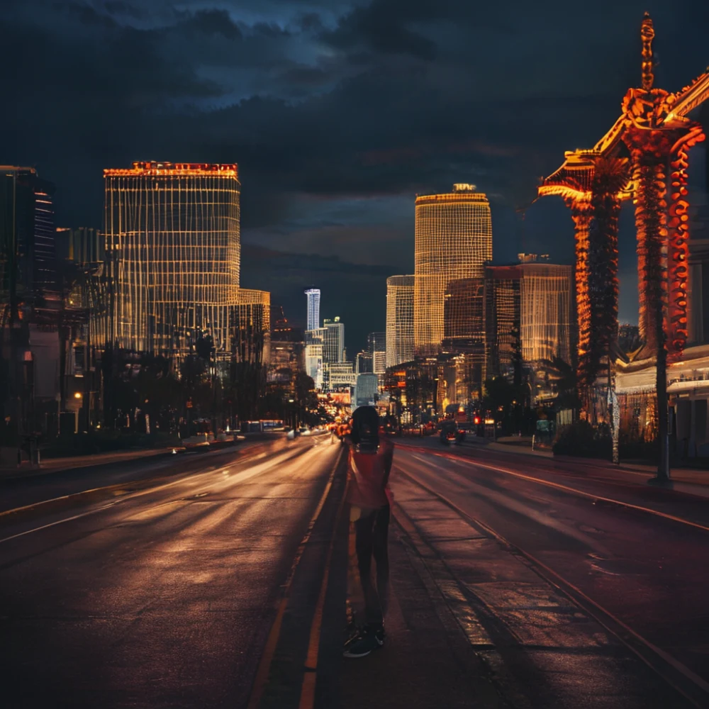 Las Vegas Strip skyline at night