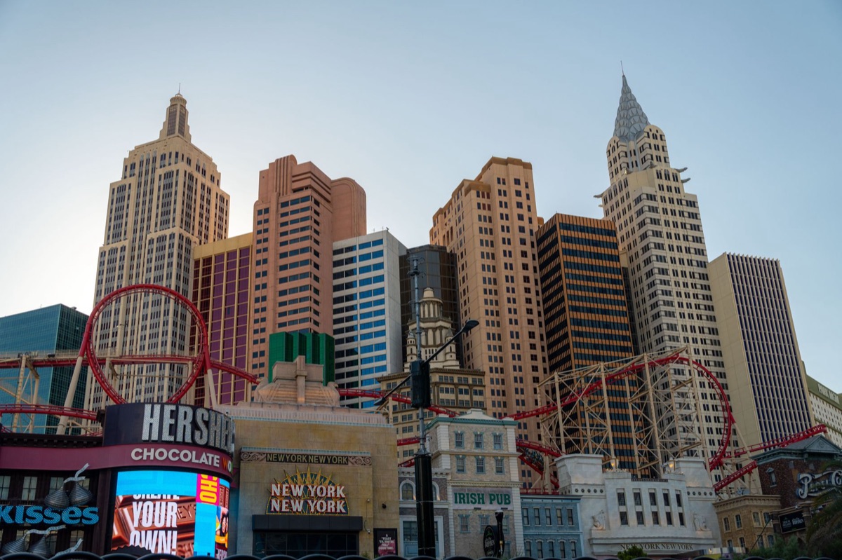 Las Vegas skyline with hotel towers