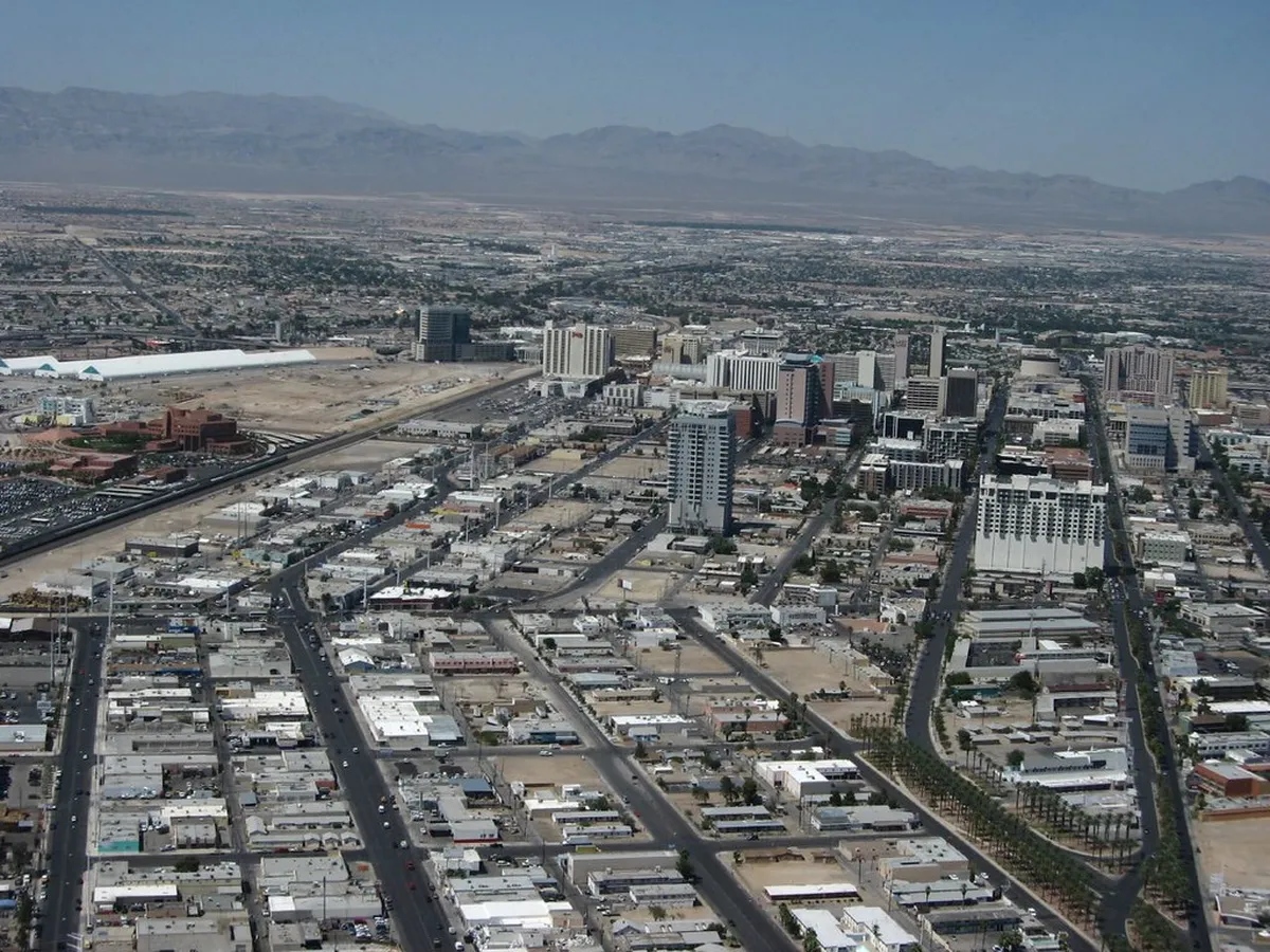 Downtown Las Vegas from Stratosphere Las Vegas, Las Vegas, Nevada, clark, lasvegas, nevada